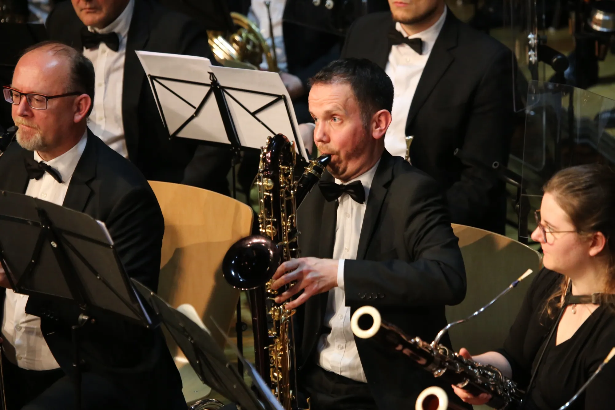 Musiker an der Kontrabassklarinette
