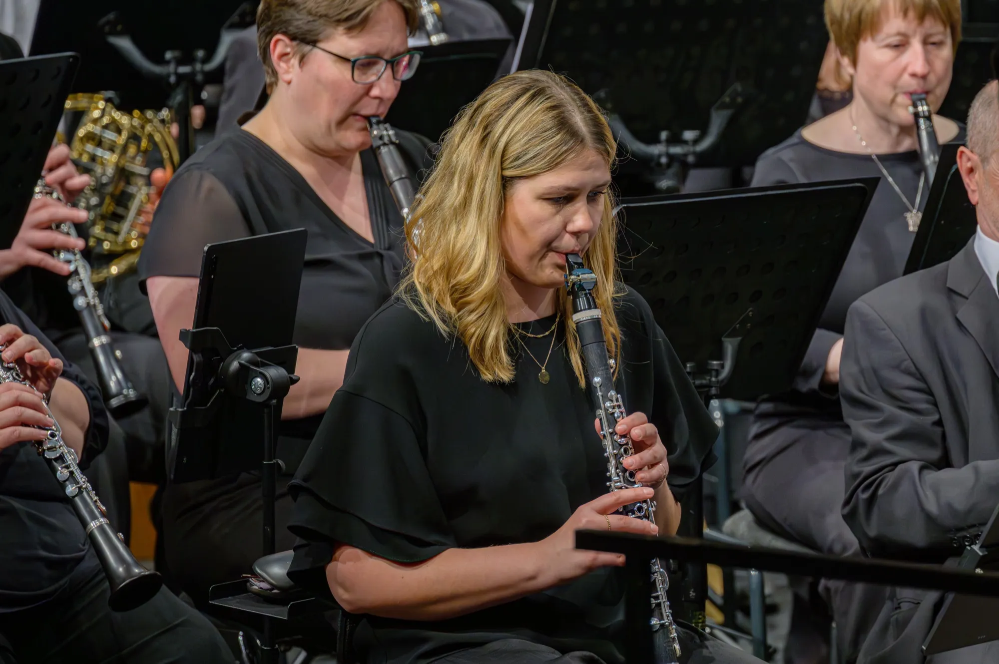 Oboistin im Konzert